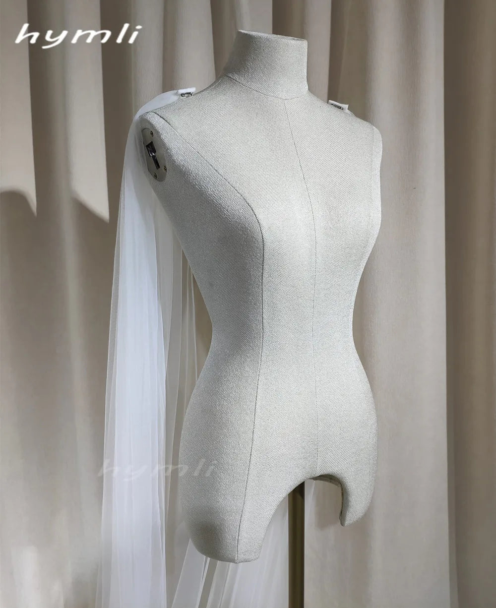 Wedding Cape Veil Bridal Shoulder Veil Soft Tulle Cathedral Veil in White Off-White Ivory Champagne White