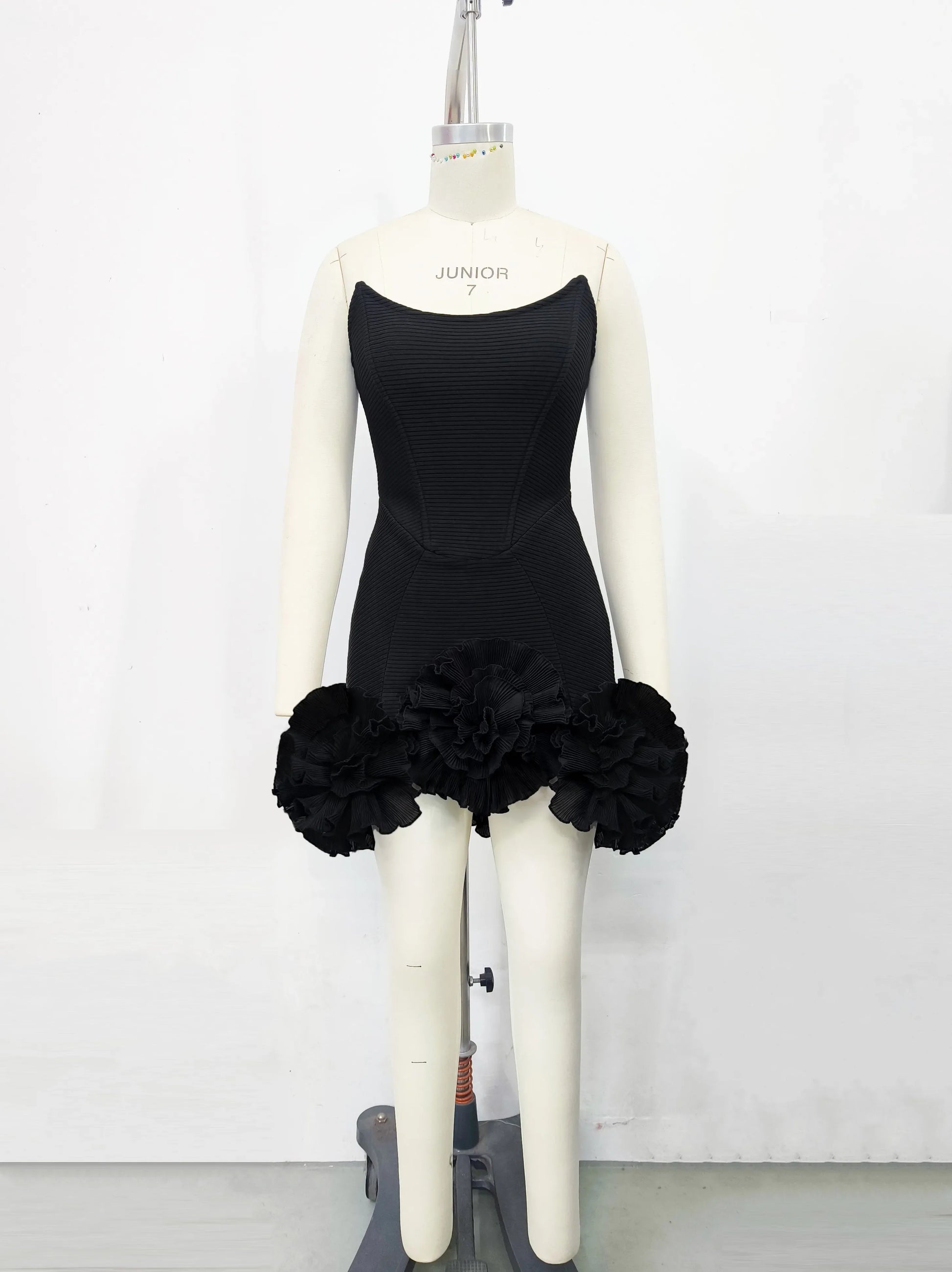 High Quality Women Sexy Strapless Bodycon Mini Bandage Dress Florals Celebrate Girls' Birthday Party Nightclub Outfit