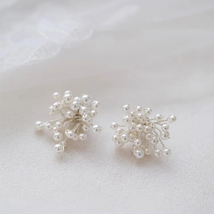 Wedding Accessories Pearl Crystal Hair Pin Clip Vintage Gold Silver Color Head Pieces Bridesmaids Brides Hairpins Bridal Jewelry silver color