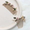 Vintage Gold Color Hair Comb Pin Flower Leaf Hairpin For Brides Bridesmaids Headpieces Wedding Accessories Bridal Hair Jewelry