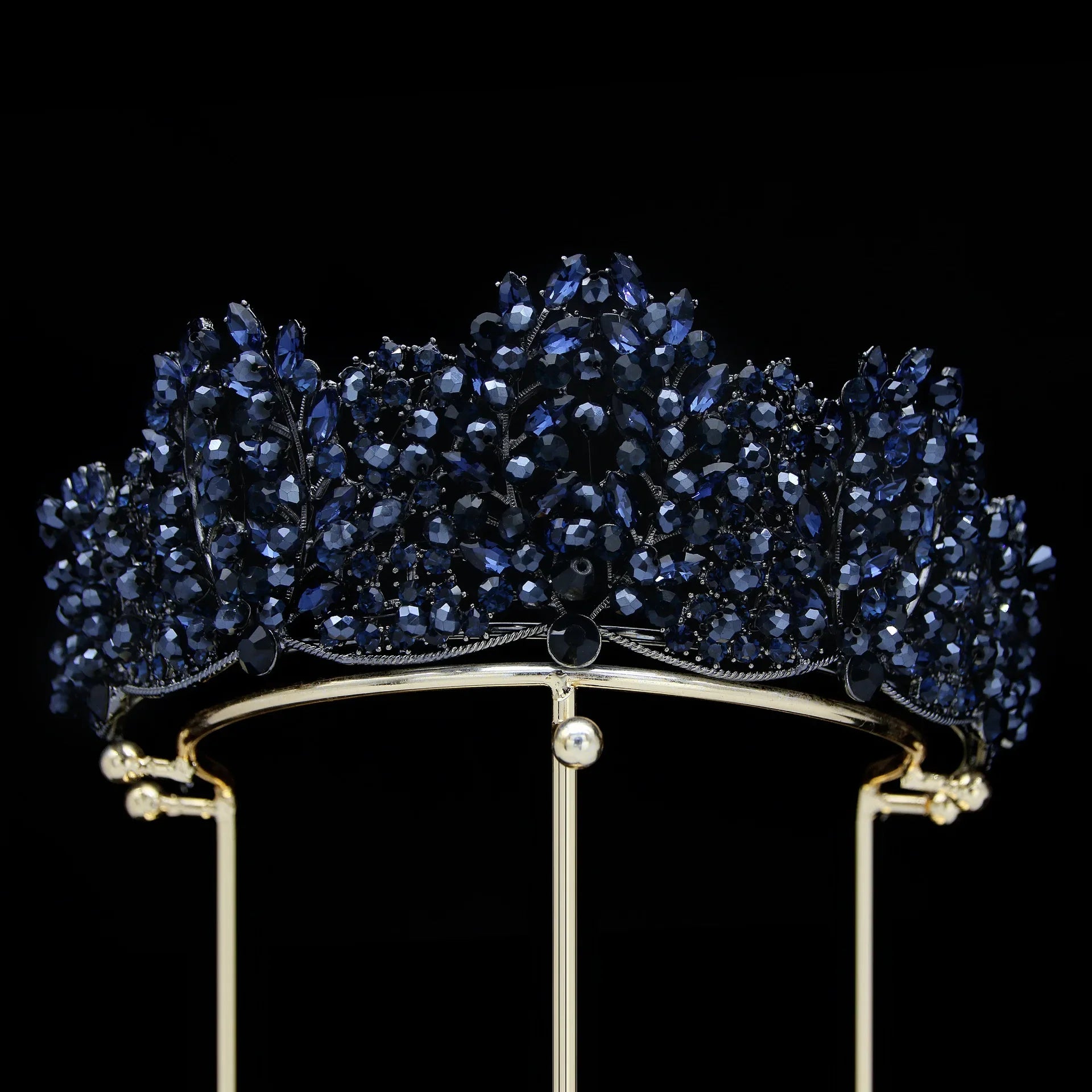 Baroque Queen Crowns For Women Wedding Headpieces Crystal Princess Bridal Tiara Crown For Pageant Prom Hair Jewelry Headdress as picture 1