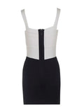 Spring Sexy Women's Color blocked Bandage Dress Camisole Sleeveless Bodycon Mini Dresses Cocktail Evening Party Vestidos