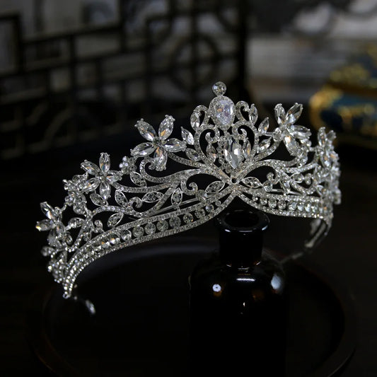 Luxury Wedding Crowns Tiaras For Bride Headdress Crystal Princess Queen Crowns For Women Pageant Wedding Hair Jewelry Headwear