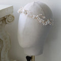 Porcelain Flower Headband Hairband Gold Color Headpiece For Brides Women Girl Headdress Bridal Jewelry Wedding Hair Accessories