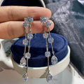 Luxury Zircon Wedding Earrings Cubic Zirconia Bridal Water Drop Earring For Bride Accessories Women Evening Party Dress Jewelry