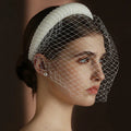 Bridal Hair Jewelry Imitation Pearl Headband Headpiece Lace Hairband For Brides Dinner Party Women Headwear Wedding Accessories a