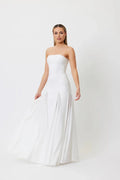 White Black Women Sexy Strapless Off the Shoulder Bodycon Long Mesh Dress Celebrate Evening Party Birthday Wedding Dress