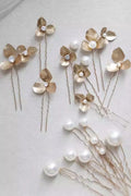 Wedding Accessories Flower Head Pieces Vintage Gold Silver Color Hair Pins Clips For Brides Bridesmaids Hairpins Bridal Jewelry