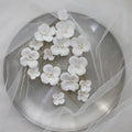 Porcelain Flower Head Pieces Freshwater Pearl Hairpins For Brides Bridesmaids Hair Pins Clips Wedding Accessories Bridal Jewelry