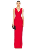 Ladies Sexy Backless Bodycon Celebrity Evening Party Club Black Sleeveless Maxi Bandage Dress Solid Women's Vestidos