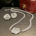 High Quality Flower Zircon Bridal Earrings CZ Cubic Zirconia Wedding Earring For Women Brides Accessories Birthday Gift Jewelry