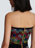 2024 New Women Sexy Halter Off the Shoulder Bodycon Mini Bandage Dress 2 Pieces Jacquard Celebrate Nightclub Party Dress Vestido