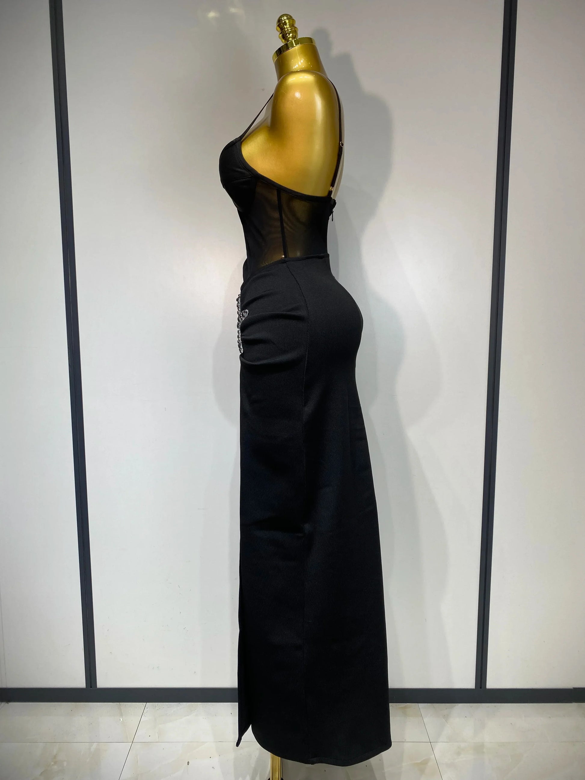 Sexy Long Dress Starfish Decoration Bandage Dress Women Elegant Style Fashion Evenig Party Luxury Birthday Prom Gowns