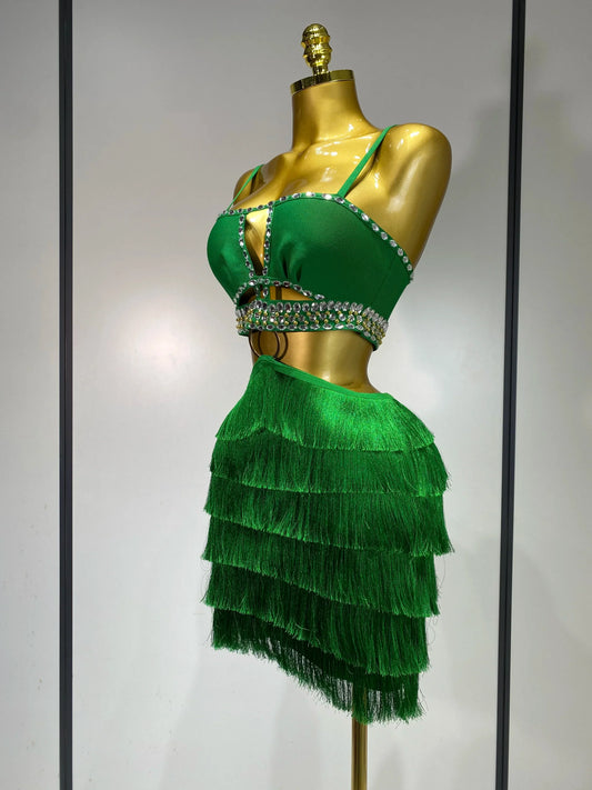 Sexy Sling Backless Dress Women Green Bodycon Bandage Dress Celebrity Elegant Evening Club Luxury Birthday Party Dresses
