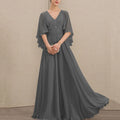 Customized V Neck Mother Dresses A Line Formal Bride Party Dress Lace Floor Length Elegant Occasion Gown robes invitée mariage