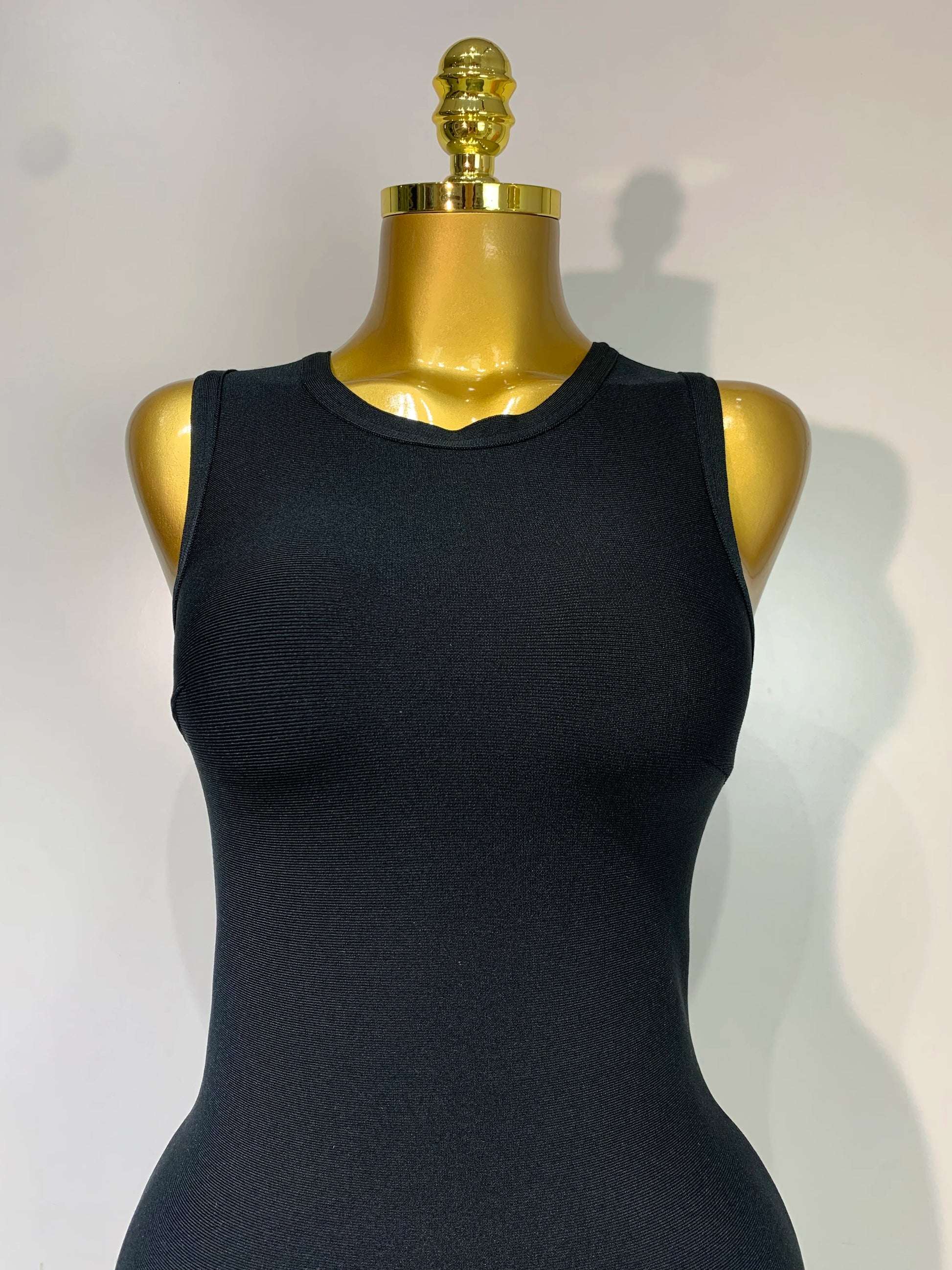 Fashion Black Sleeveless Sparkly Diamonds Tassel Bandage Dress Celebrity Cocktail Evening Party Luxury Birthday Gown