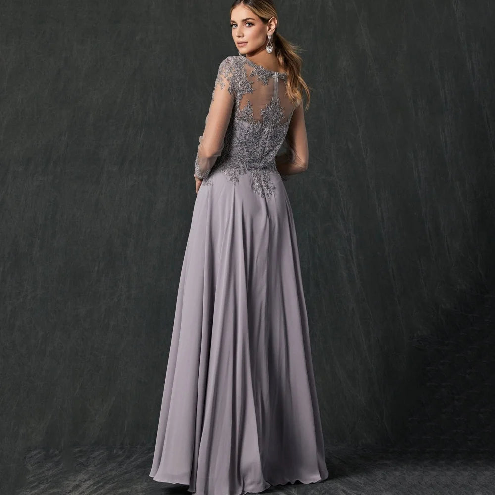 Chiffon Mom Dresses 2024 Party Gowns Elegant A Line Lace Wedding Gowns Folds New Arrival Bridal Gowns Prom Dresses