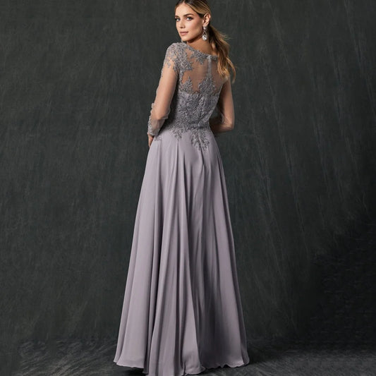 Chiffon Mom Dresses 2024 Party Gowns Elegant A Line Lace Wedding Gowns Folds New Arrival Bridal Gowns Prom Dresses