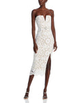 Arrival Women Sexy Strapless Lace Bodycon Mid-calf Dress Belt Fashion Birthday Party Celebrate Evening Cocktail Dress