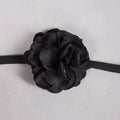 2024 Sexy Women'S Black Chiffon Dress Hanging Neck Style Sleeveless Three-Dimensional Flower Design Bodycon Backless Mini Dress