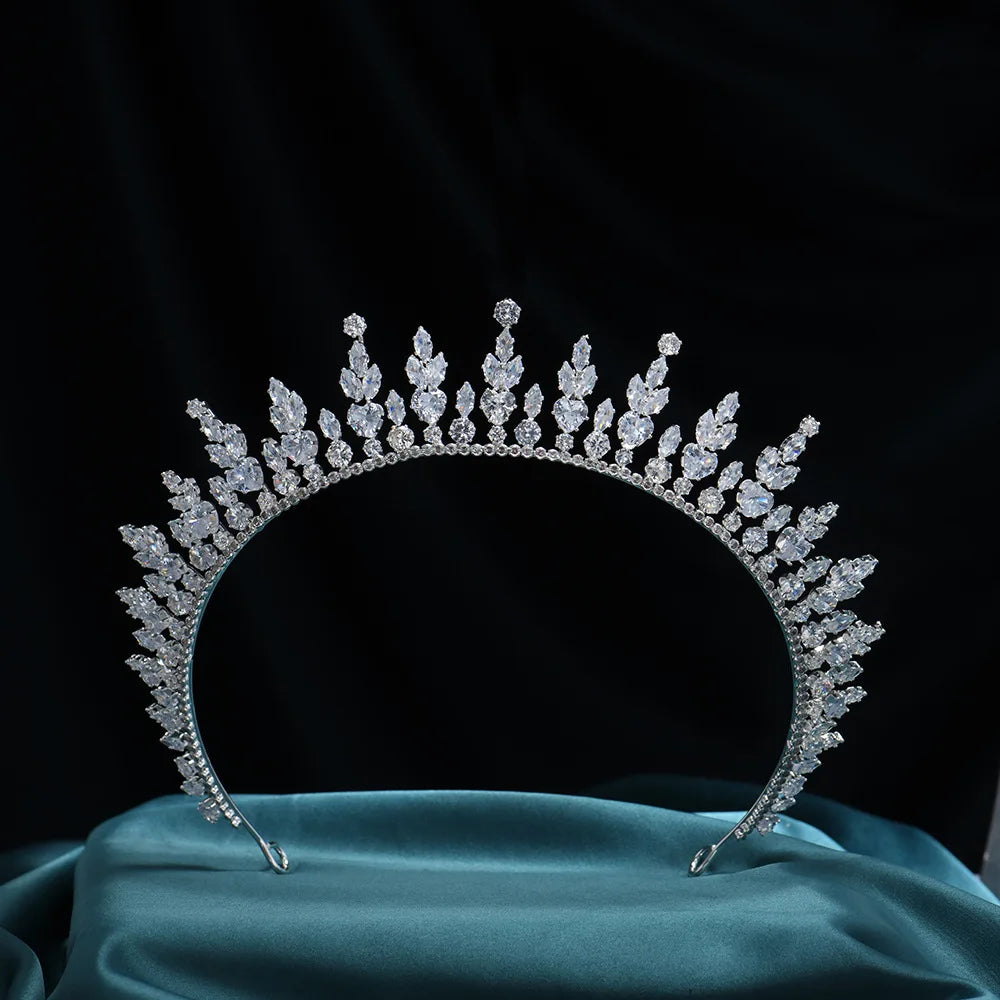 Wedding Hair Accessories AAA Zircon Tiaras and Crowns Zirconia Headpiece For Brides Women Birthday Gifts Headband Bridal Jewelry