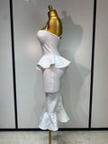 Luxury Birthday Women Celebrity Sexy Backless Tierred Bodycon Dress Elegant Evening Party Club Wedding Guest Dress Vestido