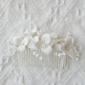 Wedding Accessories Porcelain Flower Hair Comb Pin Silver Gold Color Hairpins For Brides Women Gifts Head Pieces Bridal Jewelry