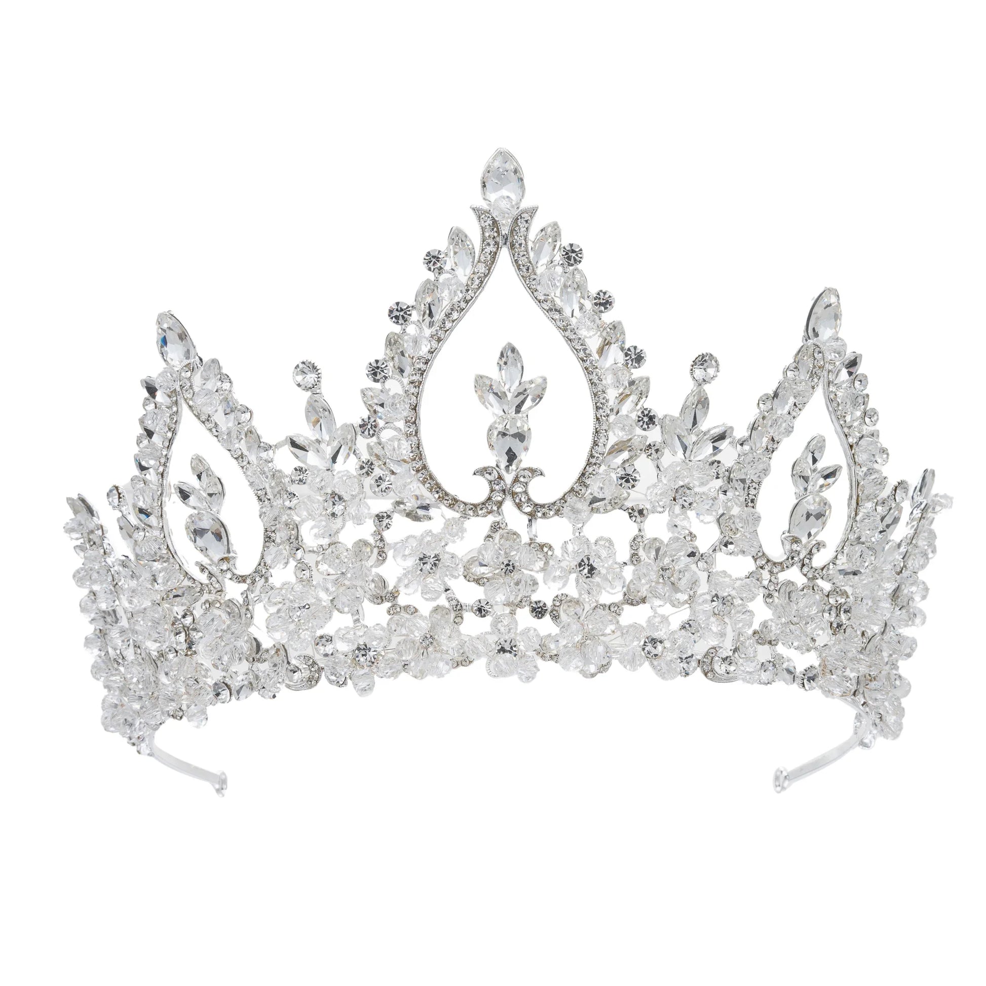 Baroque Wedding Crowns For Queen Crystal Bridal Tiara Crown For Pageant Miss Universe Diadem Prom Wedding Hair Jewelry Headpiece as picture 2