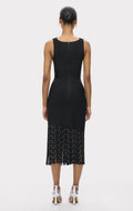 New Fashion Crystal Tassel Temperament Suspender Bodycon Bandage Dress Sexy Midi Evening Party Birthday Dresses Vestidos