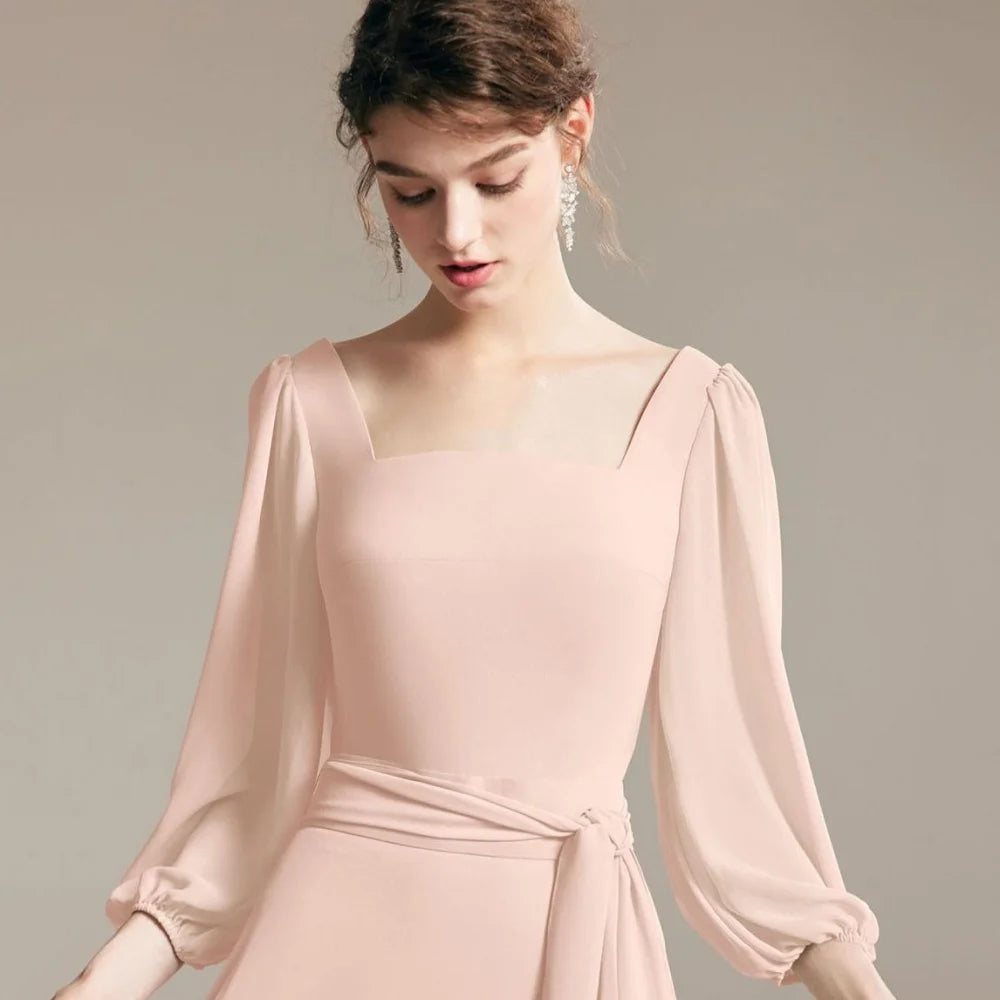Customized Mother Dresses Simple A Line Bride Party Dress Chiffon Floor Length Occasion Gown Elegant robe invitée mariage