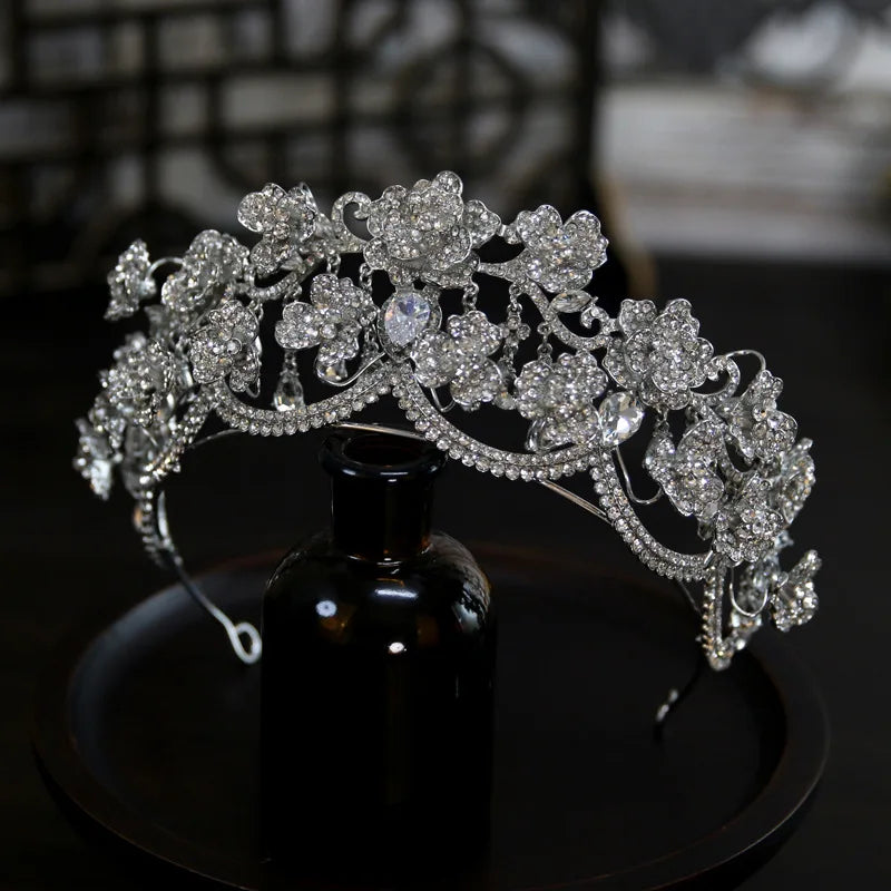 Wedding Hair Crowns For Bride Hair Accessories Princess Queen Bridal Tiara Crown For Pageant Women Party Prom Wedding Headdress