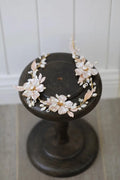 Vintage Gold Color Headband Hairband Flower Leaf Headpiece For Bride Pearl Headwear Wedding Accessories Bridal Hair Jewelry