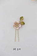 Flower Hair Comb Pin Clip Leaf Head Piece For Brides Bridesmaids Gold Color Hairpins Bridal Jewelry Wedding Accessories M19