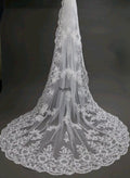 Lace Wedding Veil Cathedral Length Bridal Veil with Sequins Vintage Lace Veil
