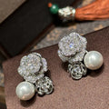 Vintage Flower Bridal Earrings Pearl Zirconia Wedding Earring For Brides Bridesmaids Accessories Women Birthday Gifts Jewelry b