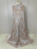 Luxury Feathers Cloak White Printing Sexy Sheath Jumpsuit Women Evening Party Bar Nightclub Singer Stage Performance Costume