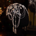 Flower Lace Headbands Hairbands Pearl Rhinestones Headpieces Headwear For Brides Women Bridal Jewelry Wedding Hair Accessories d