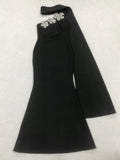 Elegant Solid Diamond Flower Bandage Women Halter Dress Off Shoulder Sleeveless Backless Slim Female Maxi Dresses Lady Robe