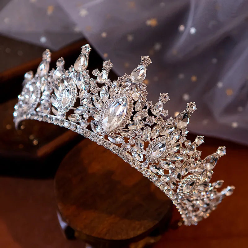 Bridal Hair Jewelry Rhinestones Headband Headpiece Bride Women Girl Crystal Princess Queen Tiaras and Crowns Wedding Accessories