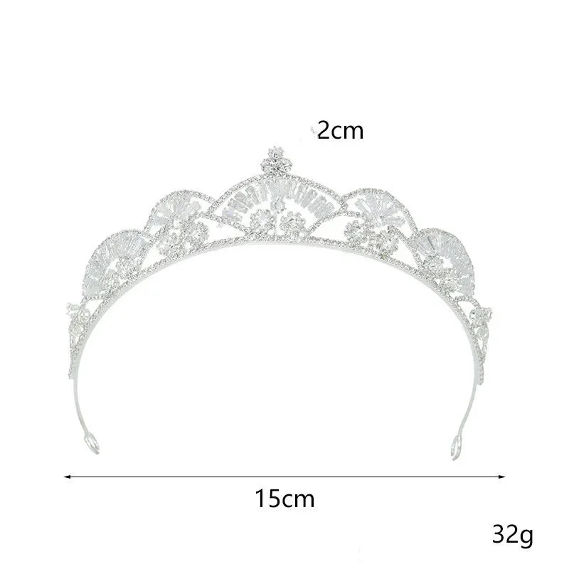 Luxury Princess Crown for Women Girl Crystal Zircon Bridal Tiaras Crowns Wedding Headpiece 15 Years Party Hair Jewelry Headwear