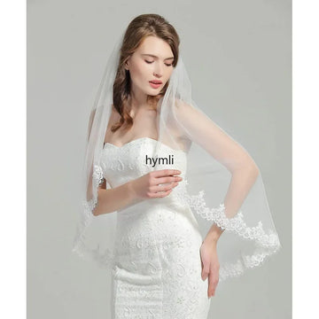 1 Layer Wedding Veil Fingertip Length Bridal Veil with Metal Comb Wedding Accessories