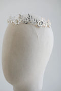 Bridal Hair Jewelry Flower Leaf Headband Hairband Silver Color Headpiece For Brides Women Headdress Headwear Wedding Accessories
