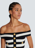 High Quality Women Sexy Slash Neck Striped 2 Pieces Bodycon Bandage Dress 2 Pieces Celebrate Evening Party Cocktail Dress