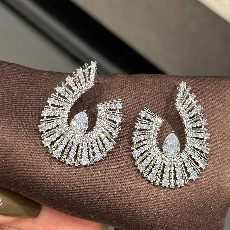 Luxury CZ AAA Zircon Bridal Earrings Cubic Zirconia Wedding Earring For Women Bride Accessories Birthday Gifts Jewelry