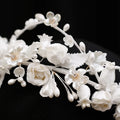 Flower Floral Tiaras and Crowns Pageant Prom Headbands For Brides Women Girl Headpieces Wedding Hair Accessories Bridal Jewelry