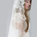 Elegant Lace Mantilla Veil Floor Veil Chapel Veil Cathedral Bridal Veil Fingertip Wedding Veil
