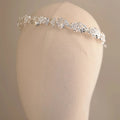 Flower Headband Hairband Silver Color Headpiece Bride Women Zircon Headwear Headdress Bridal Hair Jewelry Wedding Accessories