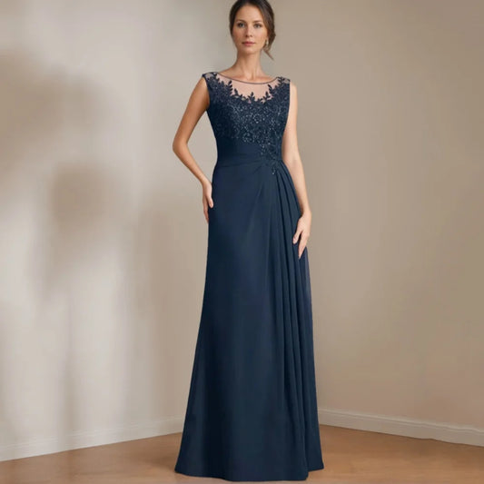 Chiffon Mom Dresses 2024 Party Gowns Elegant A Line Appliques Wedding Bridal Gowns Folds New Arrival Bridal Gowns Prom Dresses