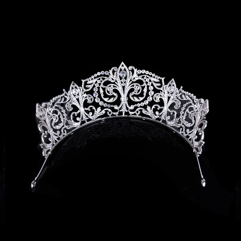 Wedding Hair Accessories Princess Queen Zircon Tiaras and Crowns Cubic Zirconia Headband Brides Big Large Diadem Bridal Jewelry