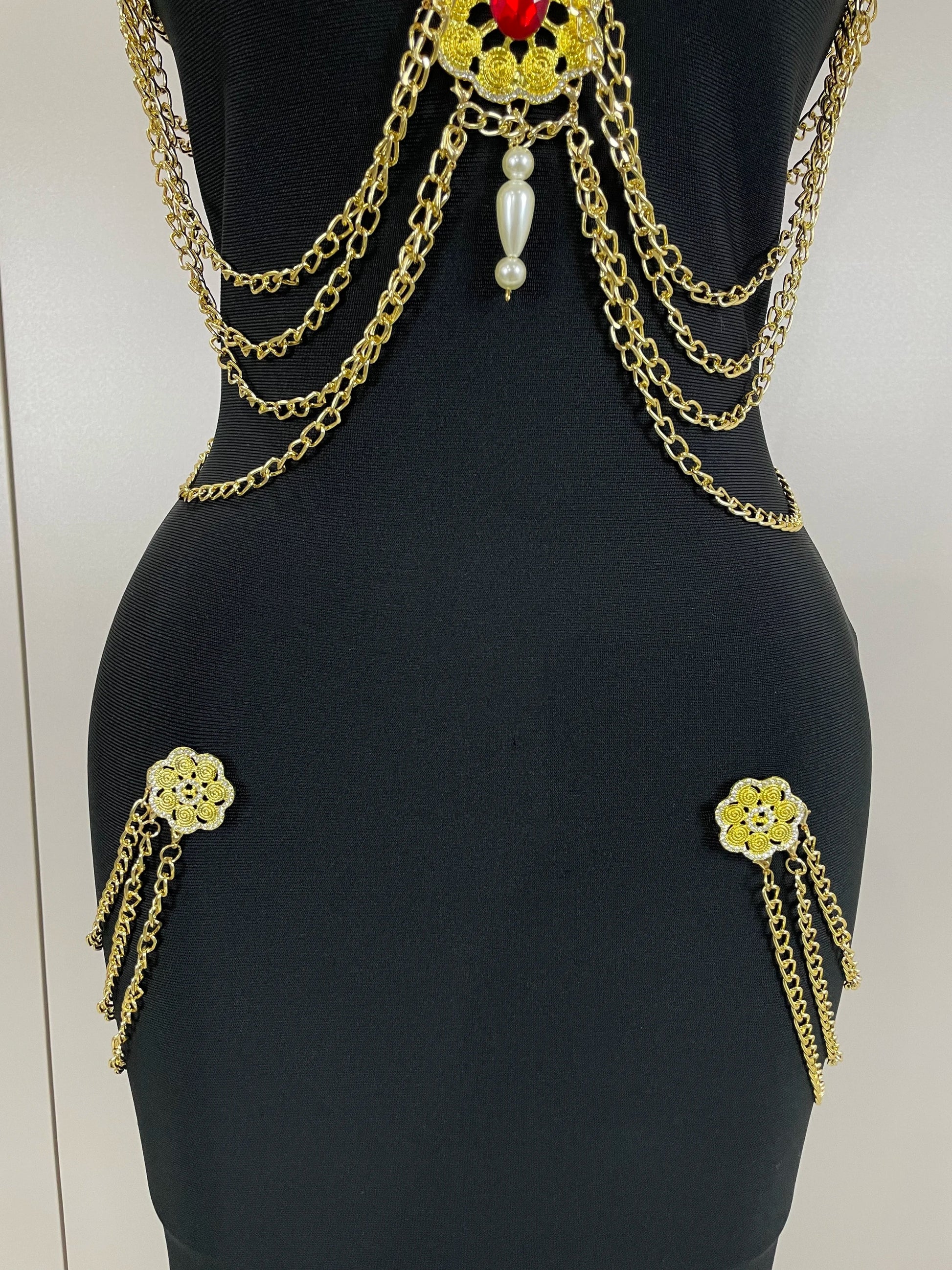 Black Chain Spaghetti Strap V-Neck Split Bandage Dress Bodycon Celebrity Club Party Long Dress Vestidos